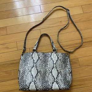 EUC Free people vegan leather crossbody snakeskin